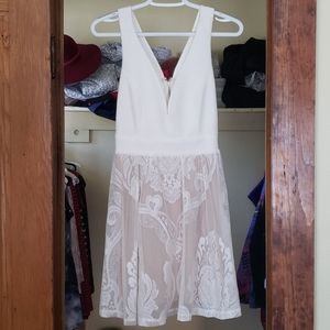 White lacy Charlotte Russe Dress